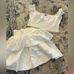 2 piece set skirt and crop top